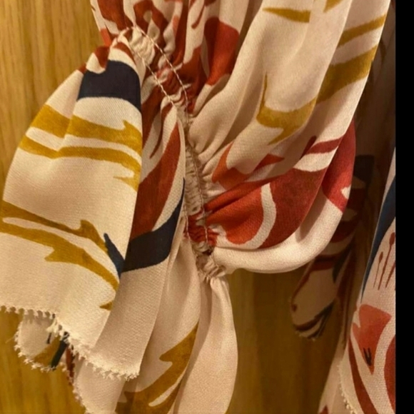 Joie  Floral Long Sleeve Ruffled Mini A-Line Dress - Picture 9 of 16